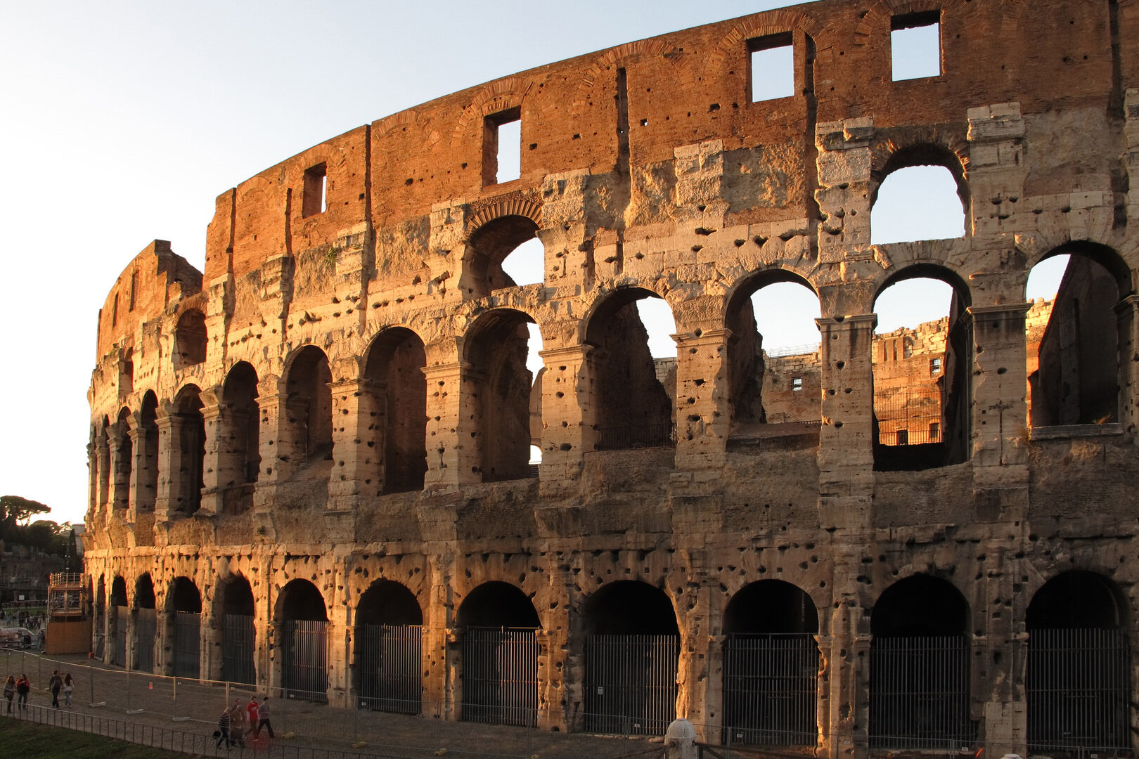 The Colosseum in Rome at sunset