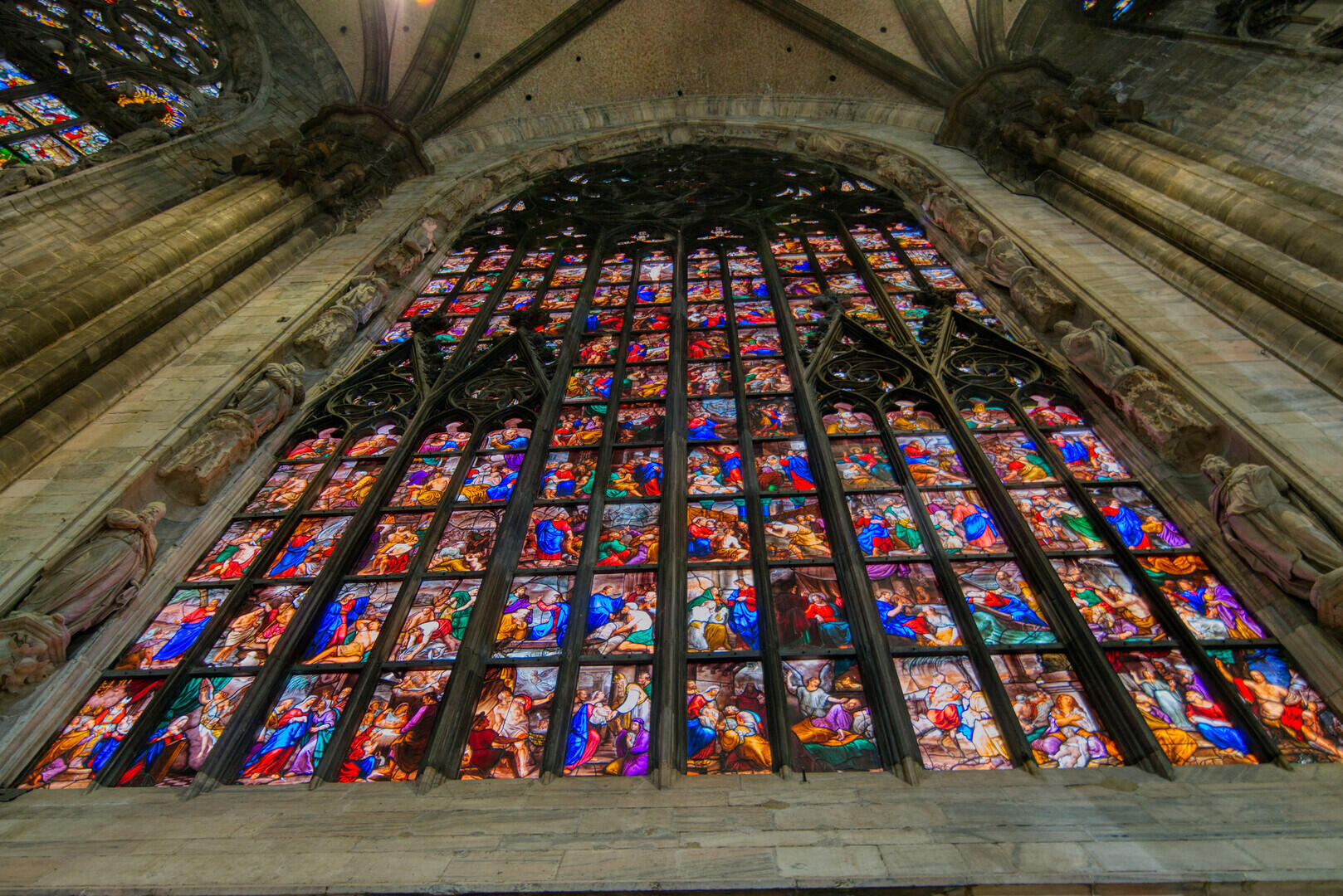 Milan Cathedral Interior Stained Glass Windows